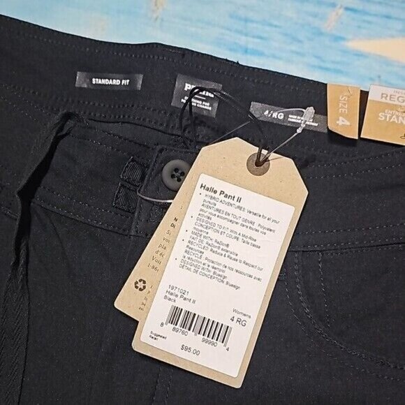 Prana Halle Black Convertible Pants Size 4 NWT - Picture 5 of 9